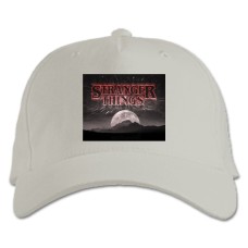 Baseball cap with Print Stranger Things Print Theme - white