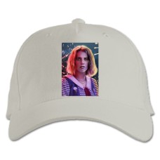 Baseball cap with Print Stranger Things Robin Buckley - white