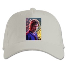 Baseball cap with Print Stranger Things Steve Harrington - white