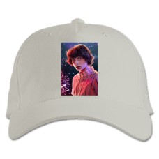 Baseball cap with Print Stranger Things Mike Wheeler - white