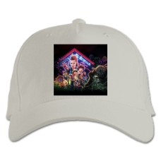 Baseball cap with Print Stranger Things Heroes Print - white
