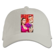 Бейсболка с принтом Папик ЕлИзавета И Александр Николаевич Меркулов - белая