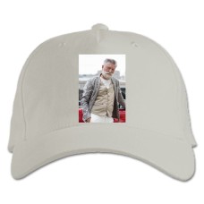 Бейсболка с принтом Папик Станислав Боклан - белая