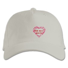 Baseball cap with Print Valentine's Day You Are My Happiness - white