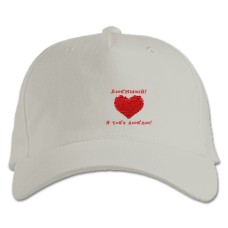 Baseball cap with Print Valentine's Day I Love You Favorite Boy - white