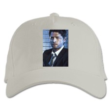 Baseball cap with Print Supernatural Castiel Angel - white