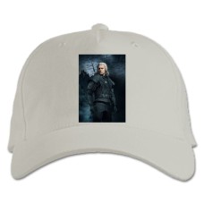 Baseball cap with Print The Witcher Geralt 2 - white
