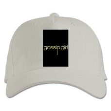 Бейсболка с принтом Сплетница Девушка Логотип - белая