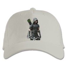 Baseball cap with Print Arrow Hero - white