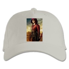 Baseball cap with Print Arrow Girl Hero Print - white