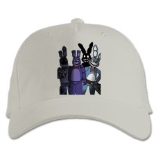 Бейсболка с принтом Пять Ночей У Фредди Игрушки - белая