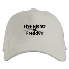 Бейсболка с принтом Пять Ночей У Фредди Логотип - белая