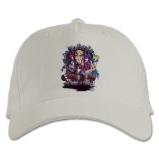 Бейсболка с принтом Пять Ночей У Фредди Герои - белая