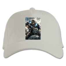 Baseball cap with Print Gears Of War Hero - white