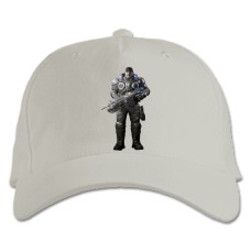 Baseball cap with Print Gears Of War Powerful Hero - white