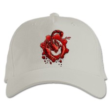 Baseball cap with Print Gears Of War Creature - white