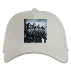 Baseball cap with Print Gears Of War Main Heroes - white