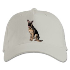 Baseball cap with Print German Shepherd - white