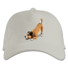 Baseball cap with Print Cute Dog - white