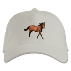 Бейсболка с принтом Конные Прогулки - белая