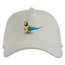 Кепка з принтом Пабло І Жовта Птах Сидять - біла