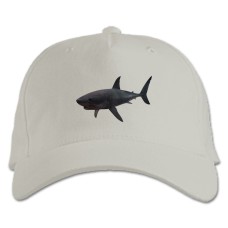 Baseball cap with Print Evil Shark - white