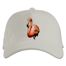 Baseball cap with Print Cute Flamingo - white
