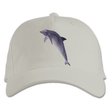 Baseball cap with Print Violet Dolphin - white