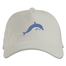 Baseball cap with Print Cute Dolphin - white