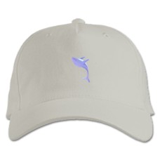 Baseball cap with Print Violet Whale - white