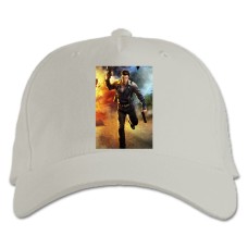 Бейсболка с принтом Джаст Кейс Герой - белая