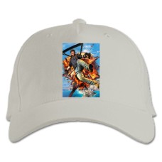 Бейсболка с принтом Джаст Кейс Герой Взрыв - белая