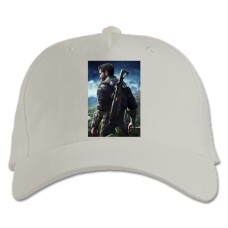 Бейсболка с принтом Джаст Кейс Сильный Герой - белая