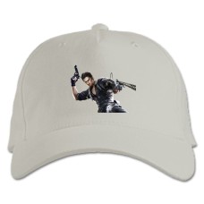 Бейсболка с принтом Джаст Кейс Прикольный Героический Принт - белая