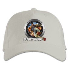 Бейсболка с принтом Джаст Кейс Логотип Герой - белая