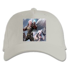 Бейсболка с принтом Линейдж Герои - белая