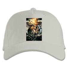 Бейсболка с принтом Мтг Ангел - белая