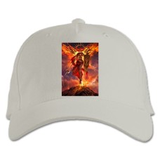 Бейсболка с принтом Мтг Огонь Девушка - белая