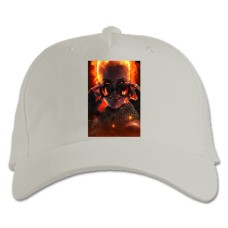 Бейсболка с принтом Мтг Тематика - белая