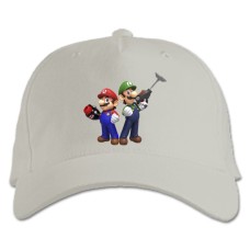 Бейсболка с принтом Марио Главные Герои Принт - белая