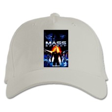 Бейсболка с принтом Масс Эффект Прекрасный Принт - белая