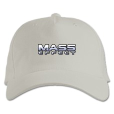 Бейсболка с принтом Масс Эффект Главный Логотип - белая