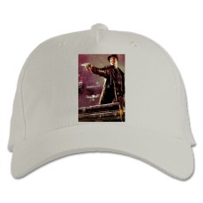 Бейсболка с принтом Макс Пейн Герой - белая