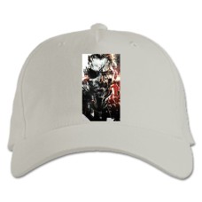 Бейсболка с принтом Метал Джеар Принт - белая