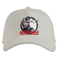 Бейсболка с принтом Метал Джеар Логотип Принт - белая