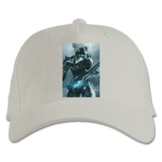 Бейсболка с принтом Метал Джеар Героический Принт - белая