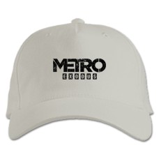 Бейсболка с принтом Метро Исход Логотип - белая