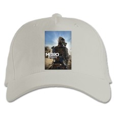 Бейсболка с принтом Метро Исход Герой - белая