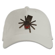 Бейсболка с принтом Майнкрафт Паук - белая