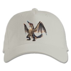 Бейсболка с принтом Монстер Хантер: Мир Монстр - белая